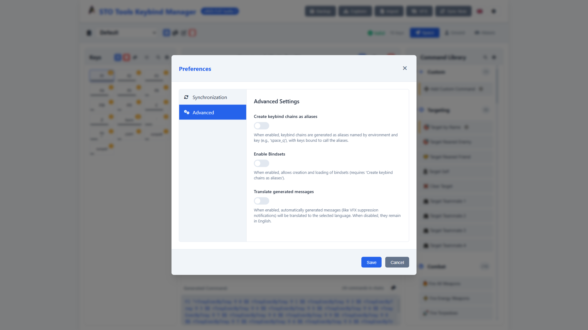 Preferences showing bindsets enabled checkbox (disabled until binds-as-alias is enabled)